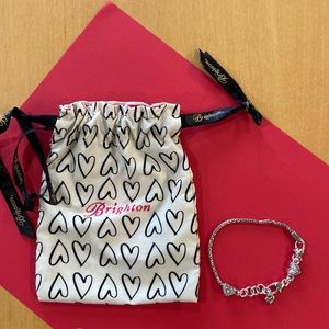 Brighton Silver Heart Bracelet with Bag